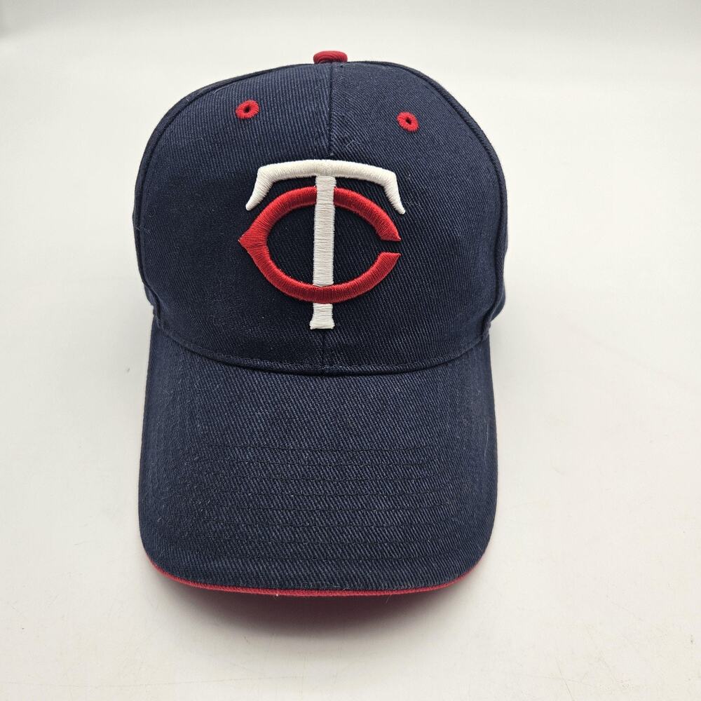 Minnesota Twins Hat Cap Strap Back Mens Blue Red MLB Baseball TC Embroidered